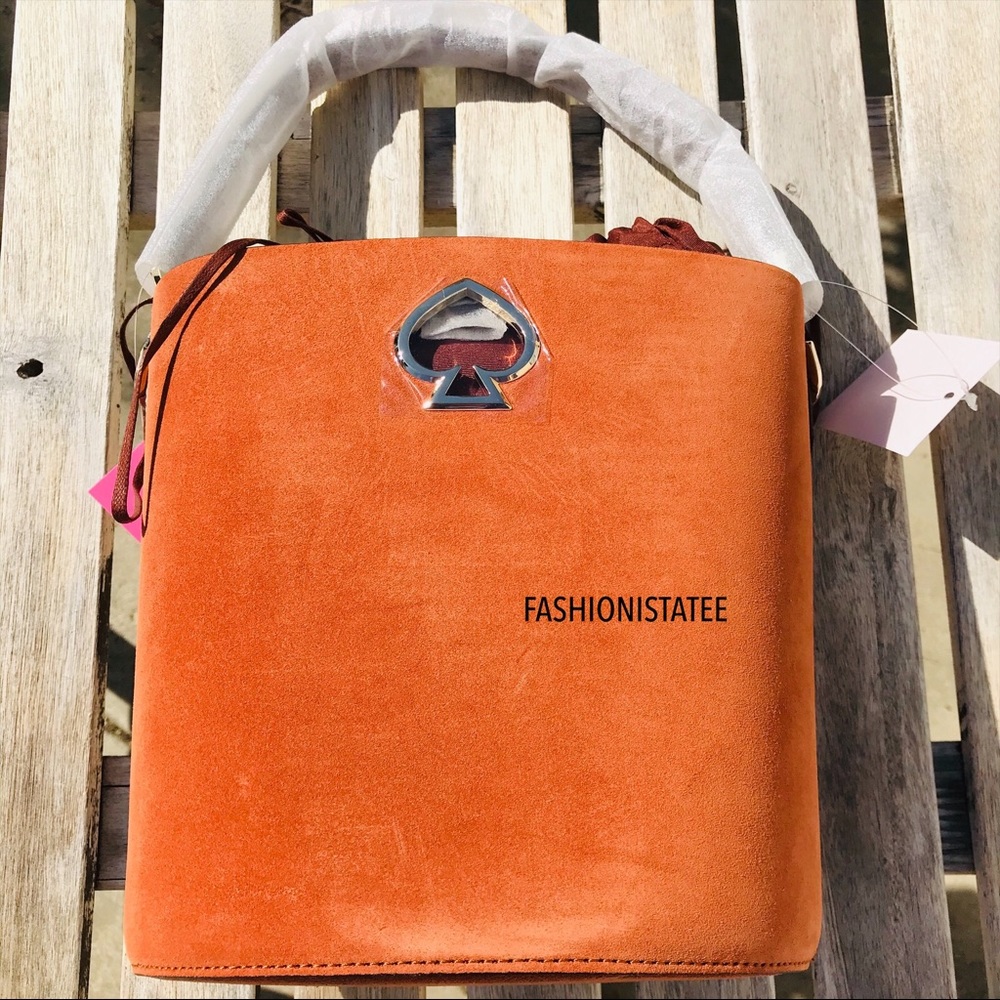 Kate spade Suzy suede small bucket amber crossbody - Picture 7 of 8
